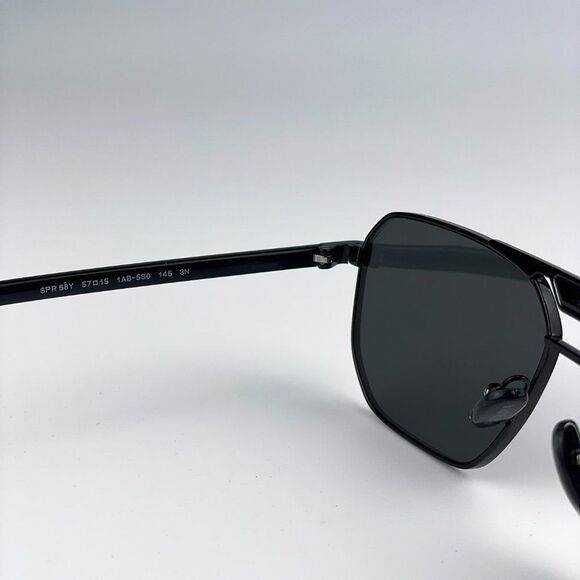 Prada PR58YS 1AB5S0 Sunglasses Black Dark Grey Pilot Metal Unisex - Picture 12 of 13